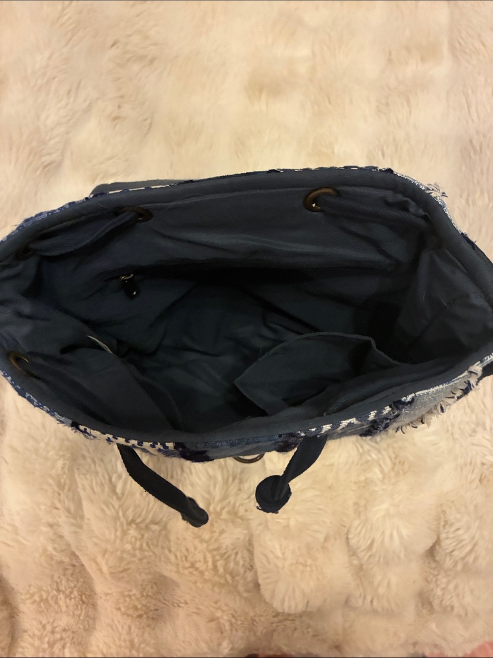 Demdaco Blue Patchwork Boho Backpack - Picture 3 of 4